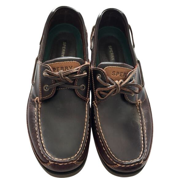 Sperry Top-Sider Mako 2-Eye Leather Boat Shoes Amaretto 0764027 Men\'s 11.5 main image 7